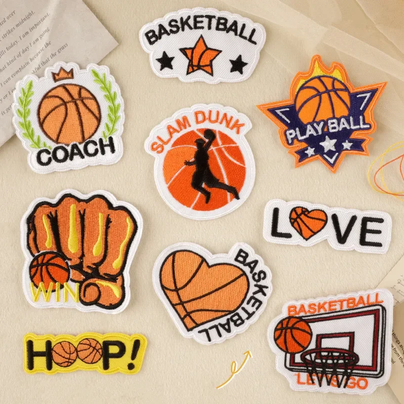 

NBA Basketball Patches Mixed Iron On Embroidered Applique Sew on Embroidery Patch DIY Clothing Craft Decoration Accessories