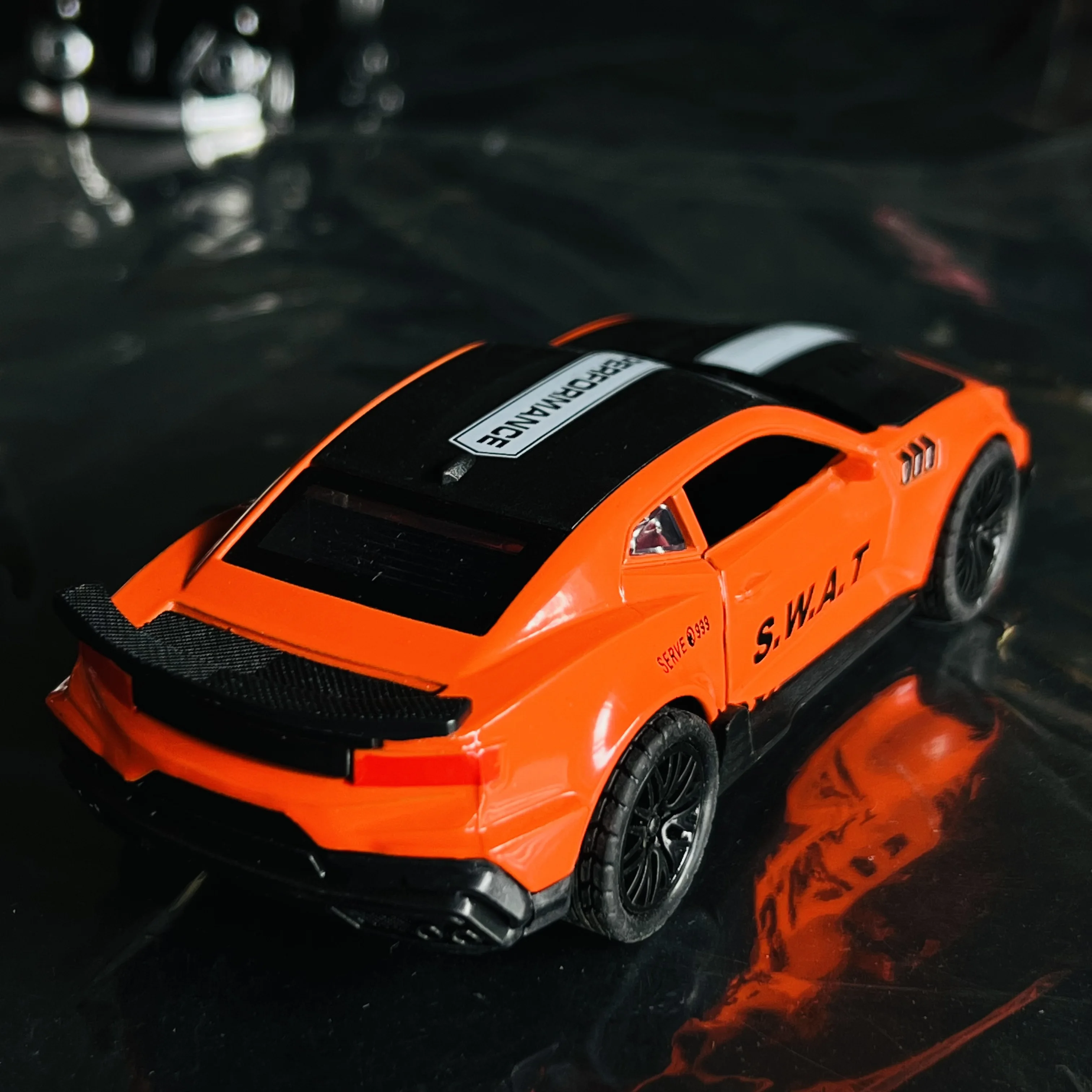 سيارة رياضية محاكاة مصنوعة من خليط معدني، نموذج سيارة، فتحة باب، سيارة لعبة للأطفال، تزيين كعكة الأولاد