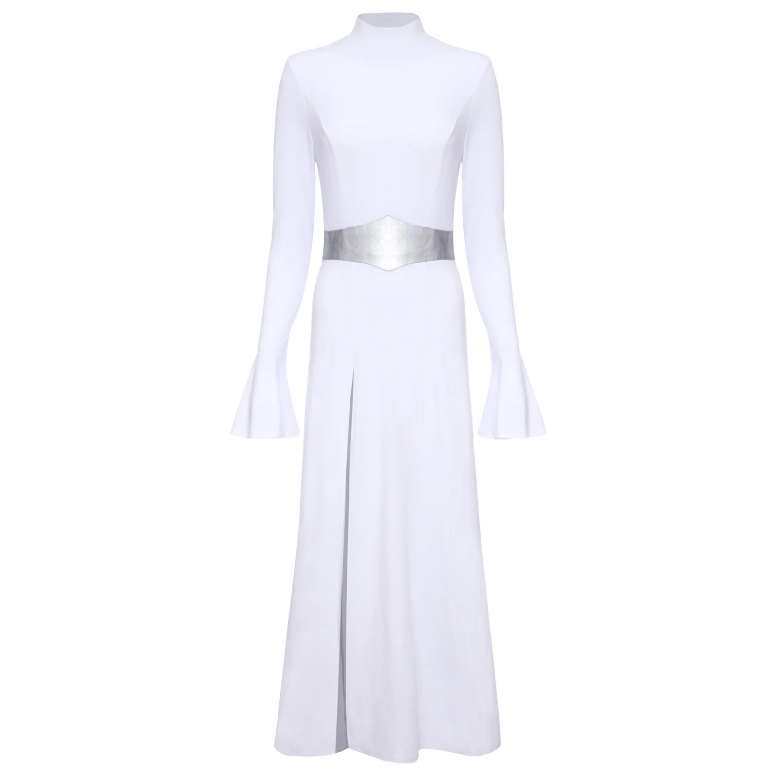 

Женское модное белое платье чистоты с длинными рукавами, облегающее платье макси с высоким разрезом для коктейльной вечеринки, повседневное элегантное платье, платье