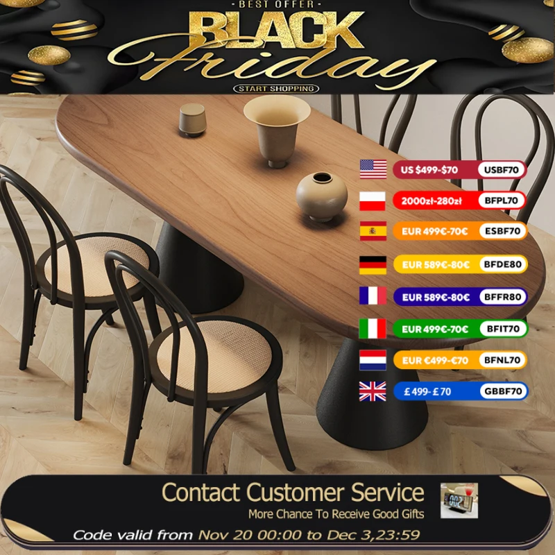 

Italian Nordic Dining Tables Oval Design Event Modern Luxury Dining Tables Salon House Wooden Tavoli Da Pranzo Furniture Home