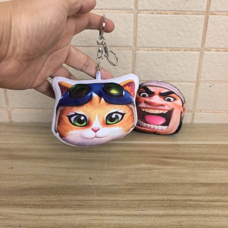 10cm Lustige Drucktaste mit Soundeffekt Overwatch 2 Mauga ‌ Maugaloa Malosi / Cat Jetpack Plüschtiere Schlüsselanhänger Anime-Spiel Plüschpuppe – Detail 4