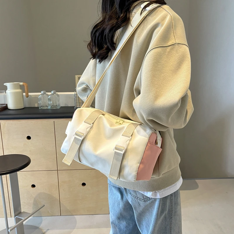 Nylon Zipper Crossbody Bags Ladies Bags on Sale 2024 High Quality Versatile Patchwork  High Capacity Bolsa Transversal