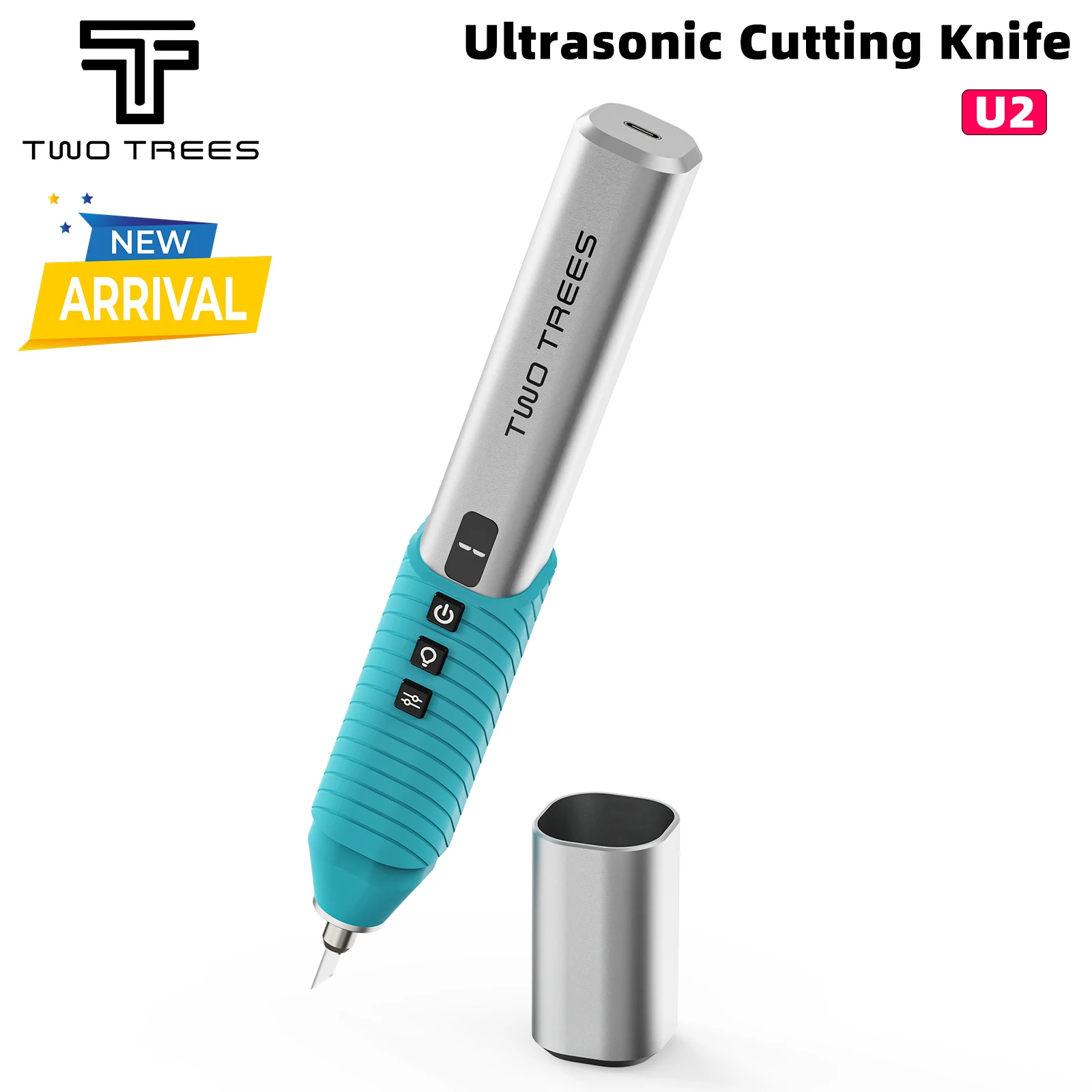 

Ультразвуковой режущий нож Twotrees U2, ручной ультразвуковой резак, электрический инструмент для резьбы своими руками для пластика/смолы/3D-печати/текстила