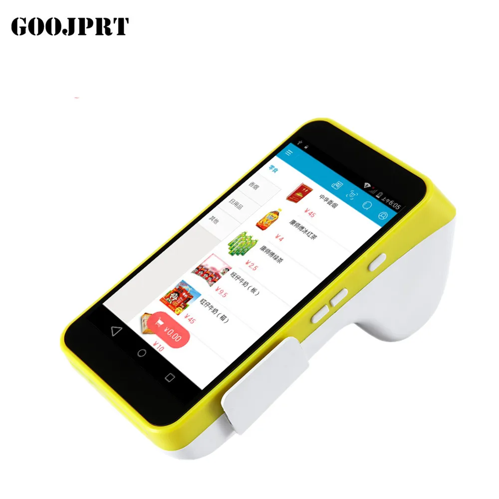 JP-A5 Mobile Andr Handheld Pos Barcode Scanner Terminal Pda with Thermal Printer