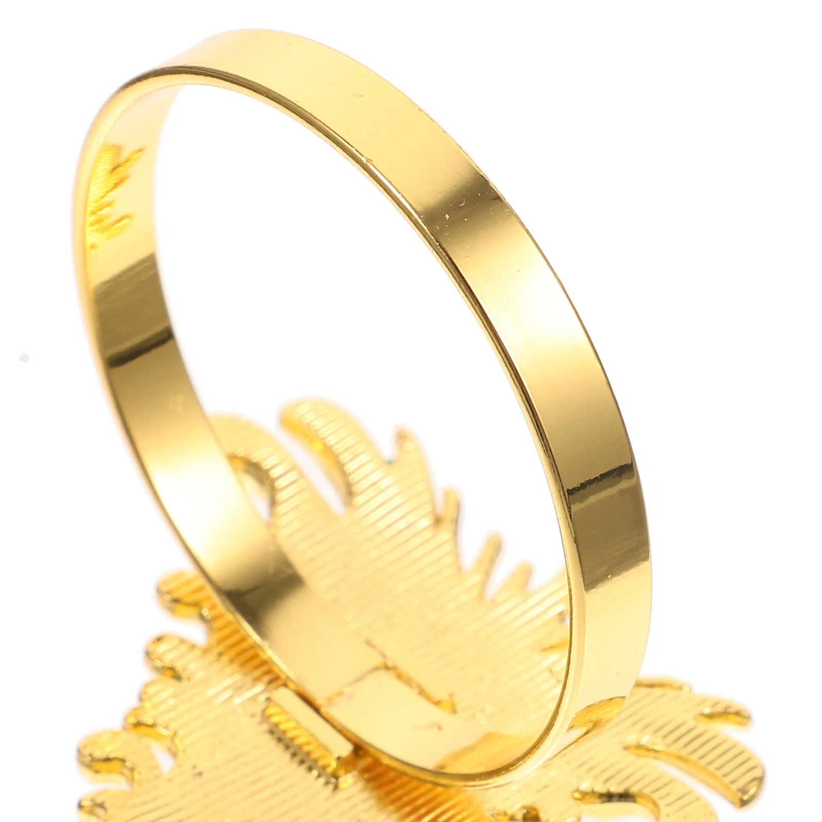 

6Pcs Christmas Napkin Rings Alloy Finish Elegant Table Decors for Dinner Party Holiday Gathering Home Office Decoration