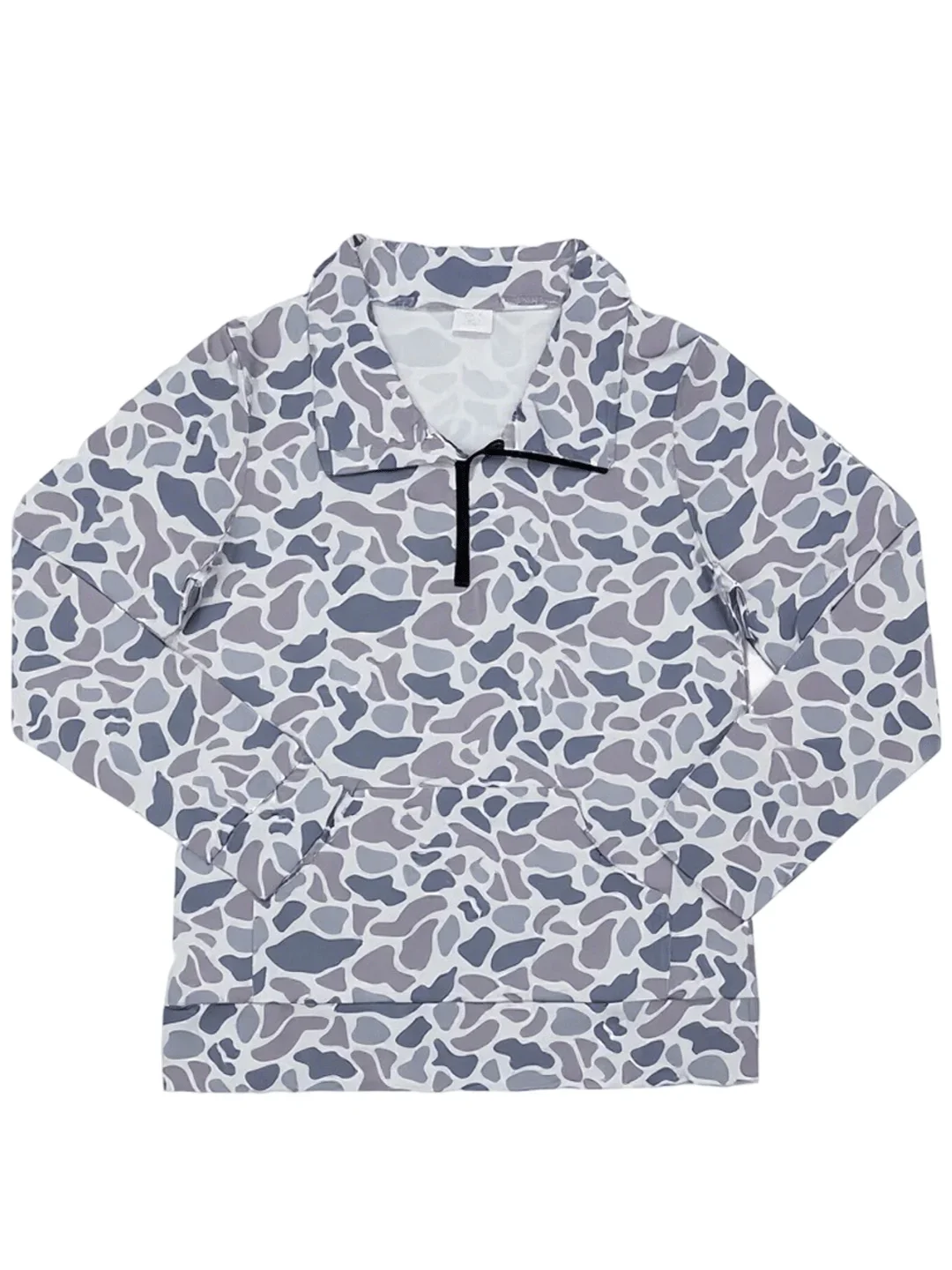 Camicia mimetica con mezza zip Camicia corta Felpa da donna a maniche lunghe Top carino