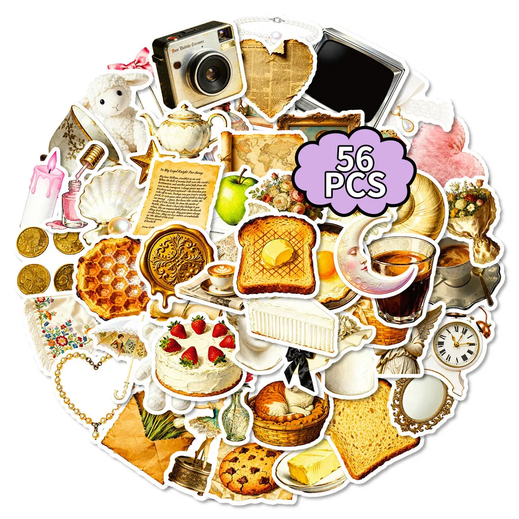 56 Stück neue koreanische „Good Morning“-Cartoon-Aufkleber im Ins-Stil – Aufkleber für Gepäck und Tagebuch, AnimeWorlds Store