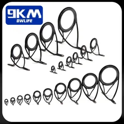 Fishing Rod Guides 50~120Pcs Black Repair Kit Building Heavy Duty 6#-50# Stainless Steel & Ceramic Freshwater Saltwater Fishing