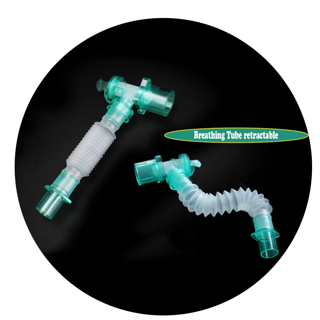 Sterile Anesthesia Breathing Circuit Extension Tube with Thread Catheter Mount and Gas Sampling Port