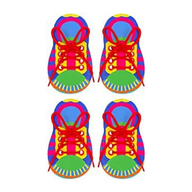 A88X Shoelace Threading Teaching Toys Learning Shoelace Toys Children Toddler Fine Motor Skills Toys Early Learning Toys