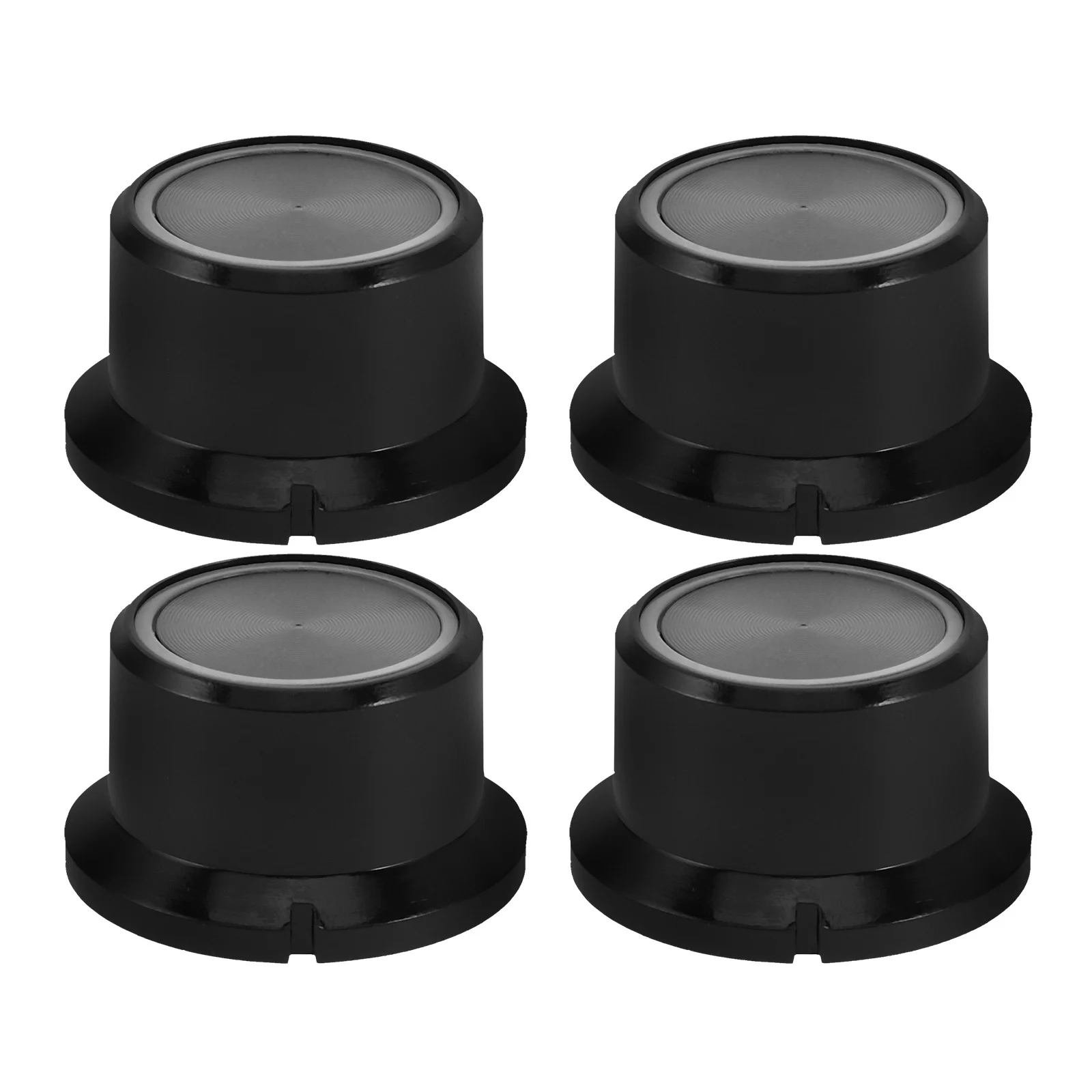 

4pcs Audio Volume Knobs Translucent Secure Fit Textured Hat Shape For Amplifiers Speakers Pc Car Guitar Mixer Panel Control