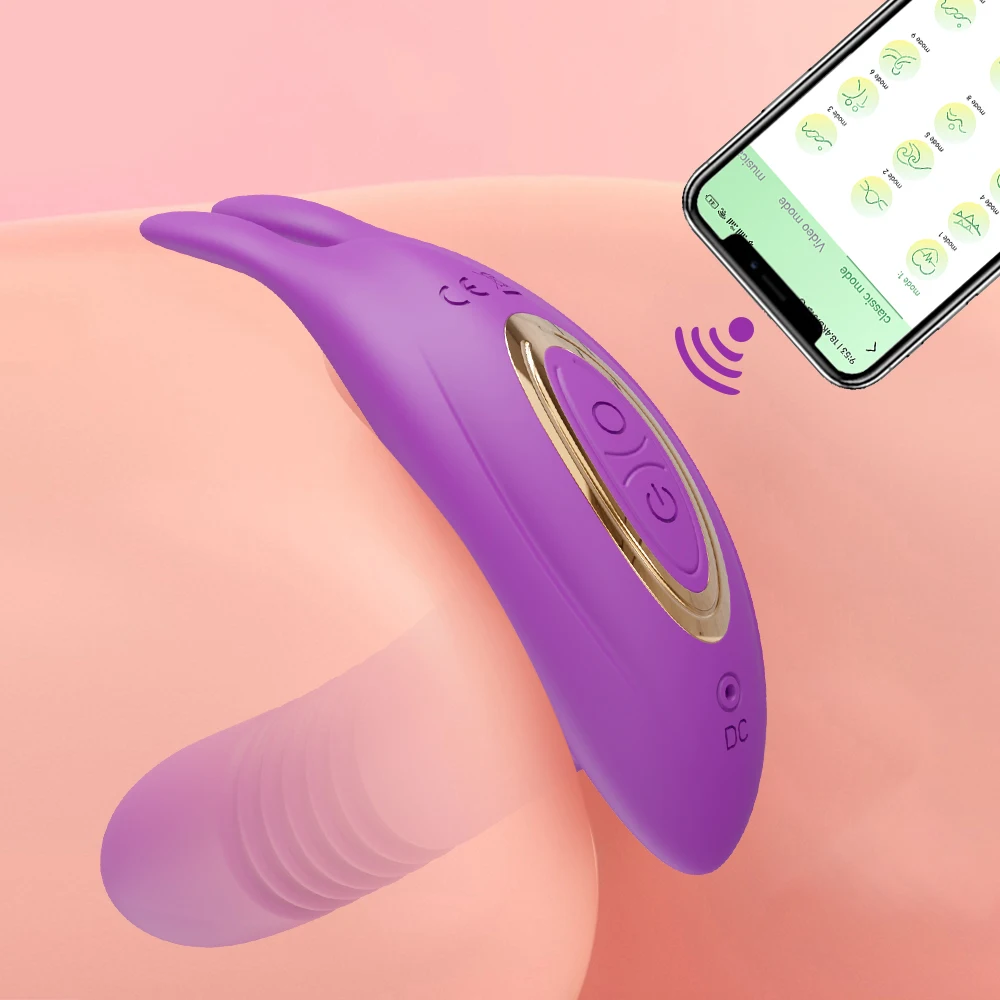Leistungsstarker Vibrator für Frauen, APP-Steuerung, Penetration, Vagina-Vibrator, Dildo, G-Punkt-Massage, Klitoris-Stimulator, Vibration, Sexspielzeug