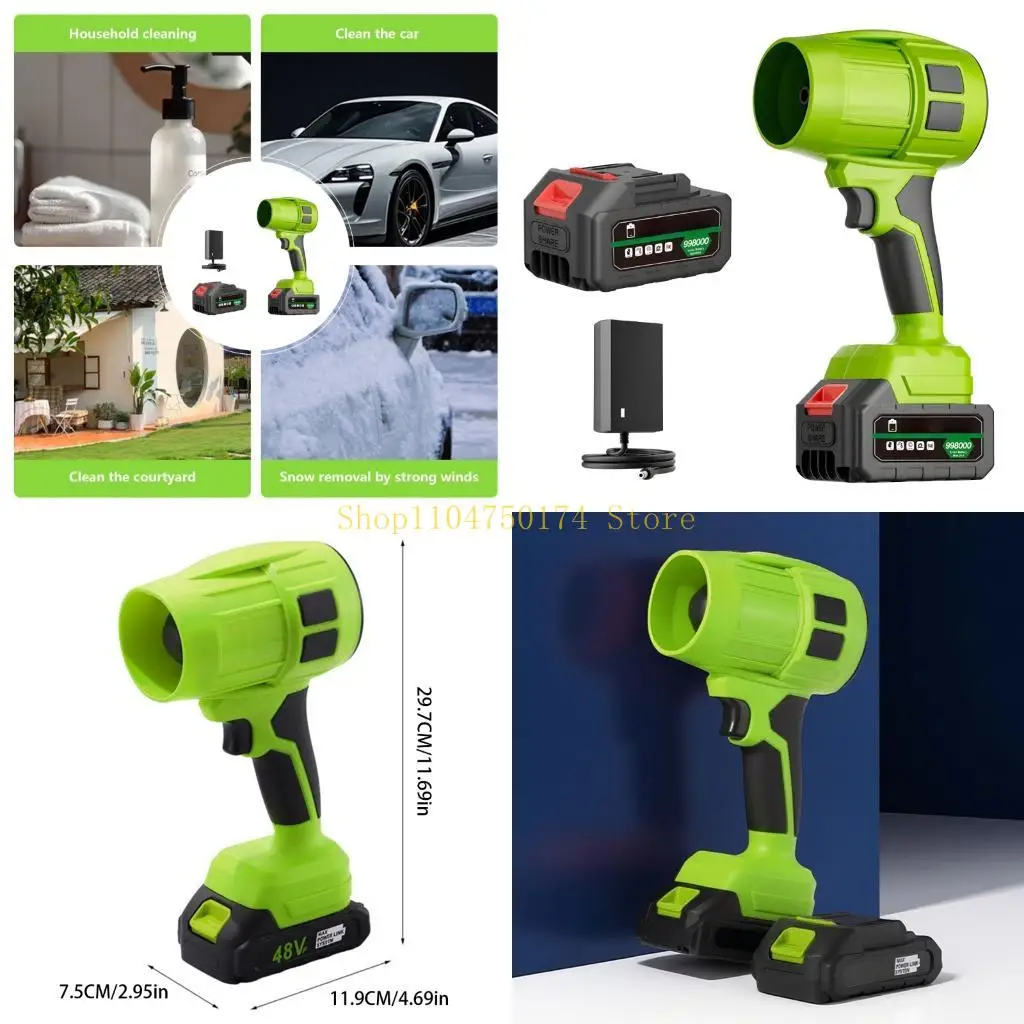 

Электрическая воздуходувка для листьев, 110 В, ручная беспроводная воздуходувка, высокоскоростной ветер для садового мусора, с