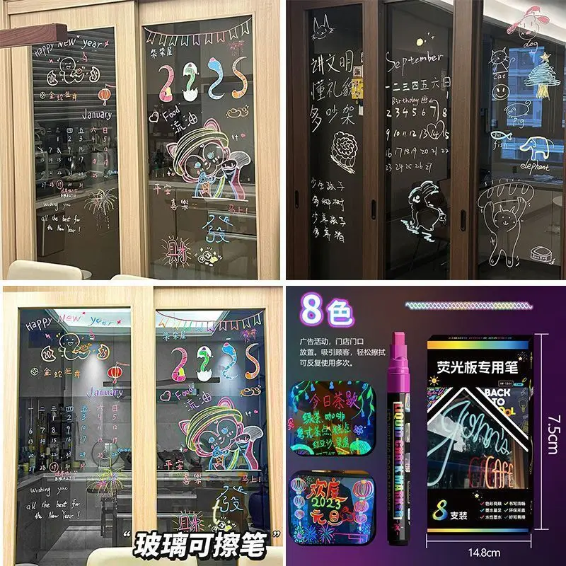 

Моющаяся жидкость Doodle, стираемая, писать на стекле, светодиодная доска, окно, мел, маркеры, маркеры, флуоресцентный маркер