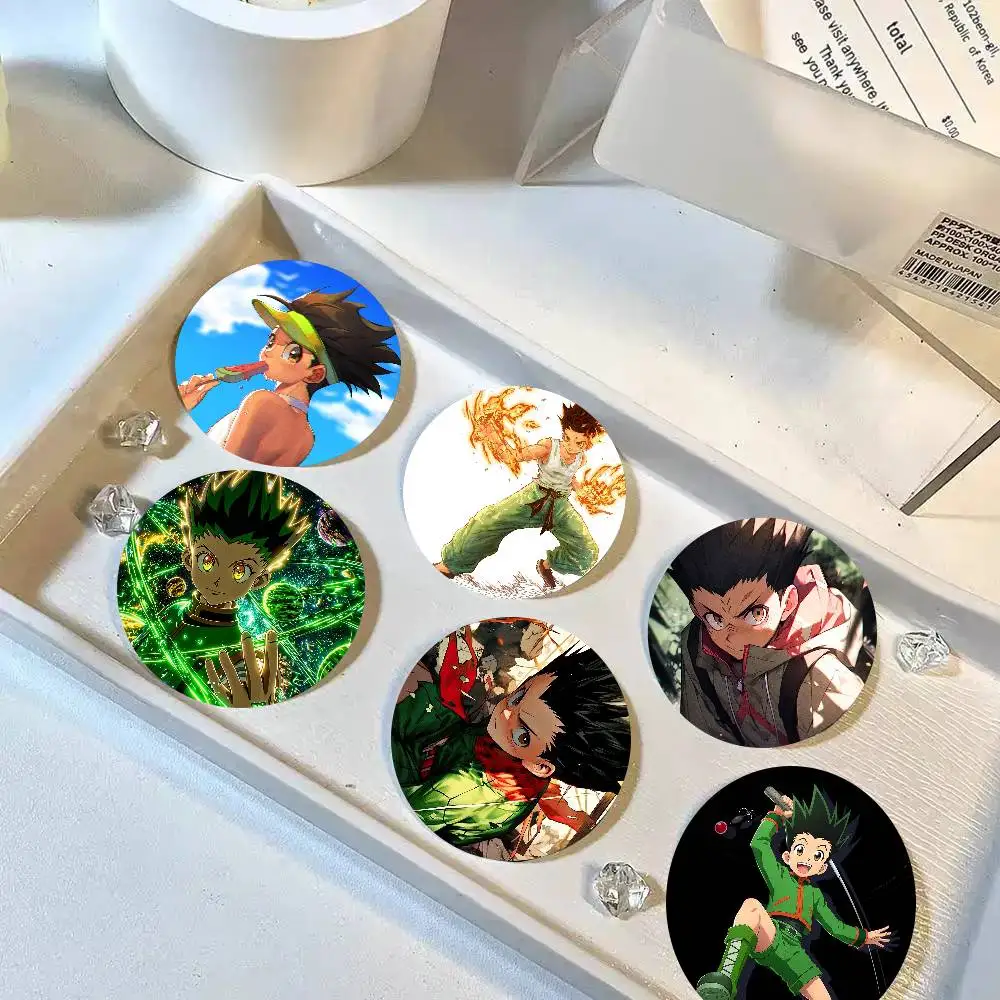 Gon Freecss Anime H-HUNTER X HUNTER Cartoon Style Badge Brooches On Backpack Decoration Round Enamel Pins For Accessorys