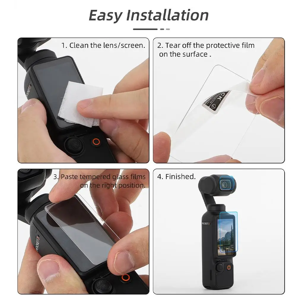 Camera Tempered Film Sunnylife For OSMO POCKET 3 Lens High-definition Explosion-proof Protective film Tempered Film Accessories