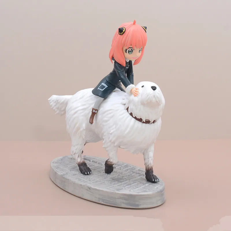 22cm SPY×FAMILY Anya Anime Figure Bond Anya Forger Action Figures Kawaii Girl Riding Dog Figurine PVC Collection Model Doll Toy