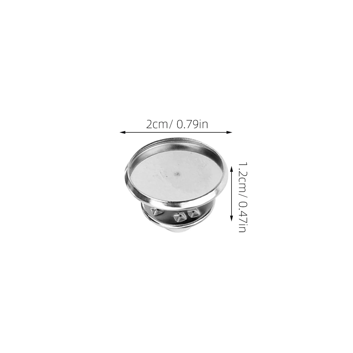

20pcs Brooch Bottom Trays Stainless Steel Pin Round Plate Badge Base Making Silver Clasps Tray DIY Breastpin Support