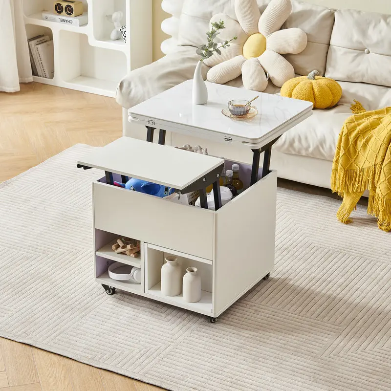 

Dining table dual-purpose folding telescopic storage creative simple small coffee table