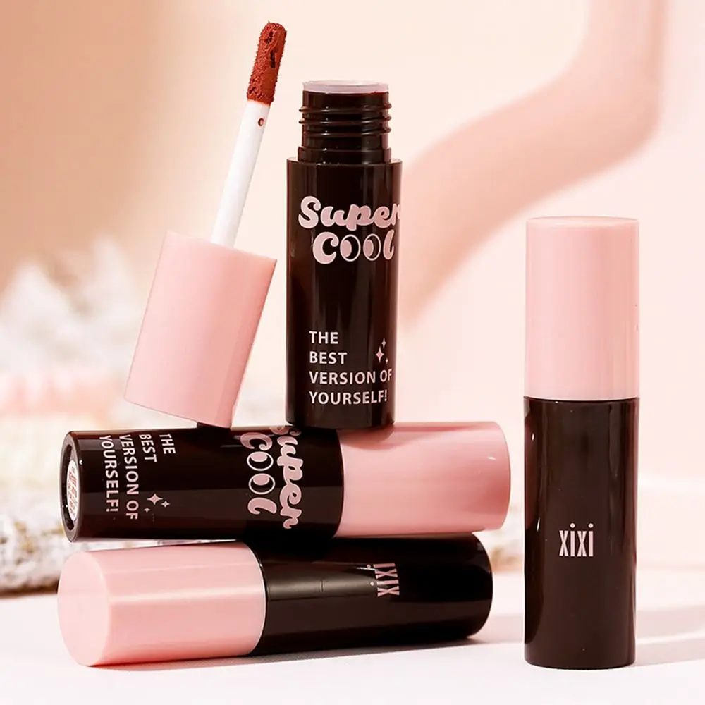 Portable Long Lasting Velvet Matte Lip Glazes Waterproof Sweatproof Lip Gloss No Fadeing Non Stick Cup Matte Lipstick Women