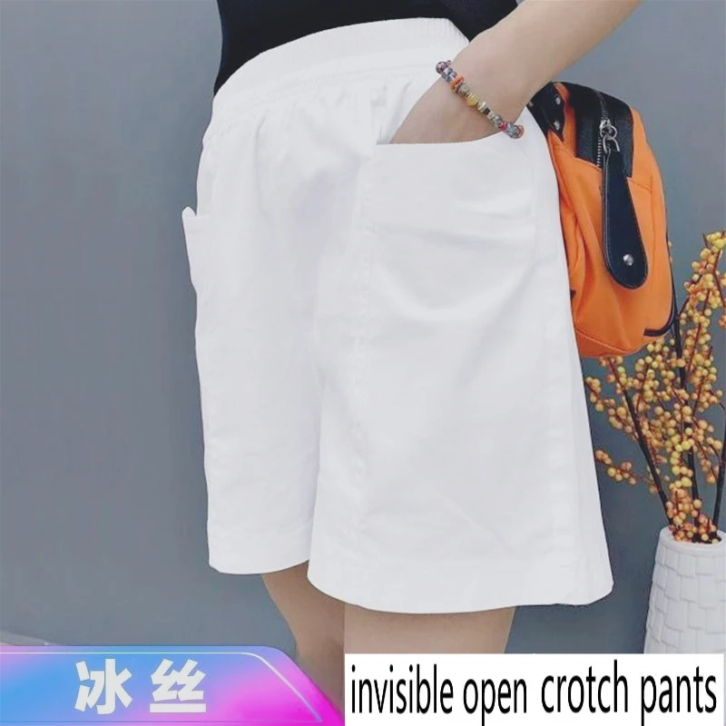 

Брюки с невидимой промежностью, шорты в стиле ретро, женские широкие ноги, свободный и тонкий ленивый стиль, удобная в дикой летней распродаже