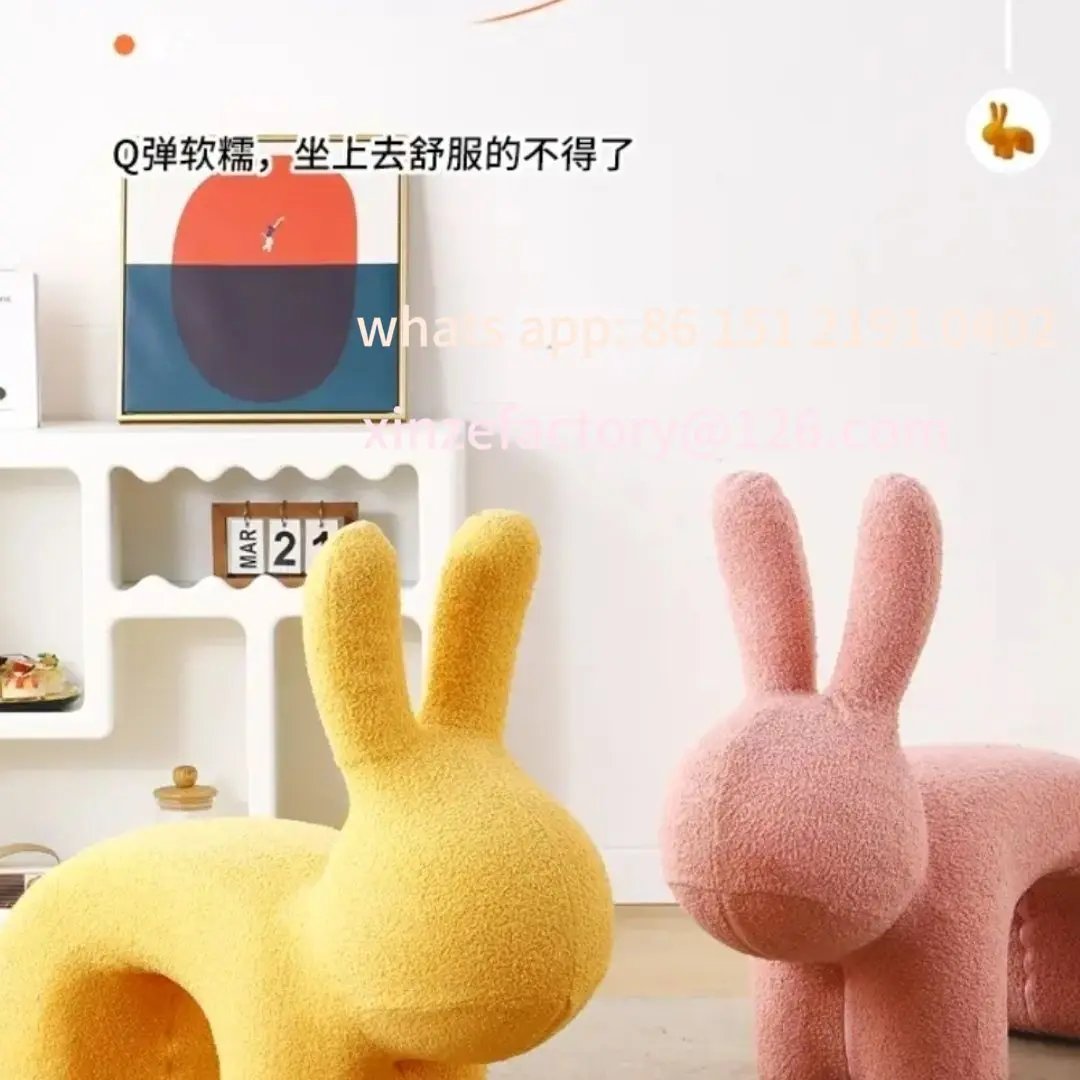 

Customizable Pony Seat Child Animal Stool Cartoon Elf Rabbit Living Room Cute Sofa Stool Bedroom Home