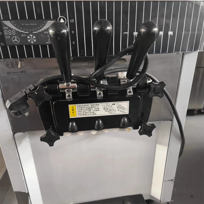 The Most Popular Desktop Ice Cream Machine Stainless Steel Three Flavor Soft Ice Cream Machine For Sale