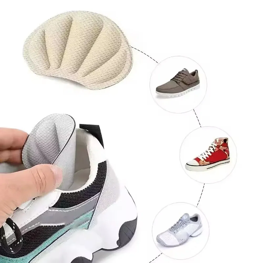 2pcs Heel Stickers Insoles Patch Anti-Pain Cushion Pads Adjustable Size Feet Pad Insole Heel Protector Back Sticker Shoe Pad