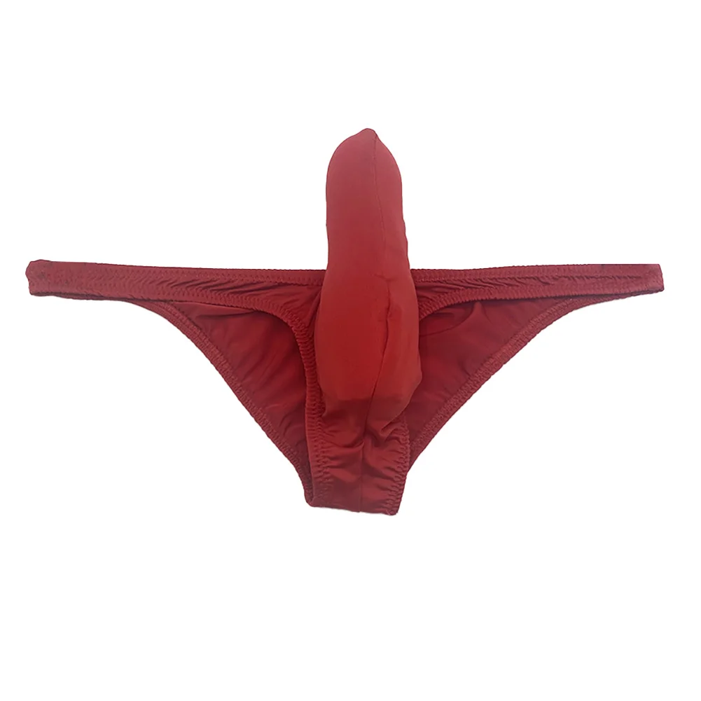 Mens Elephant Nose Underwear Low Rise Briefs Solid G-String Thong Sexy Pouch Panties Breathbale Shorts Jockstrap Underpants