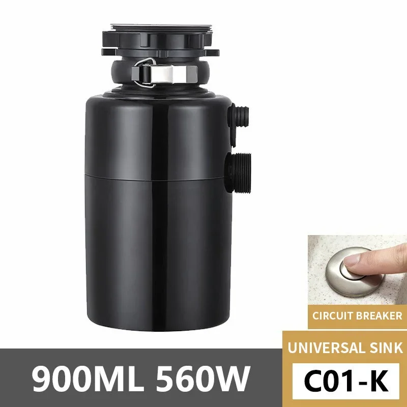 Smart Kitchen Garbage Disposer, Pneumatic Switch/Remote Control Switch, Food Waste Disposer, C01-K/Y, Compatible with Sinks