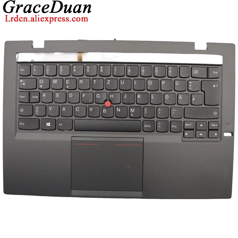 

DE German Black Keyboard Upper Case Palmrest Shell Cover For Lenovo Thinkpad X1 Carbon 2nd Gen2 G2 04X6574 00HM012