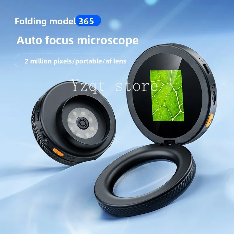 2 inch display foldable digital electron microscope magnifying glass 4x digital magnification 500x HD new
