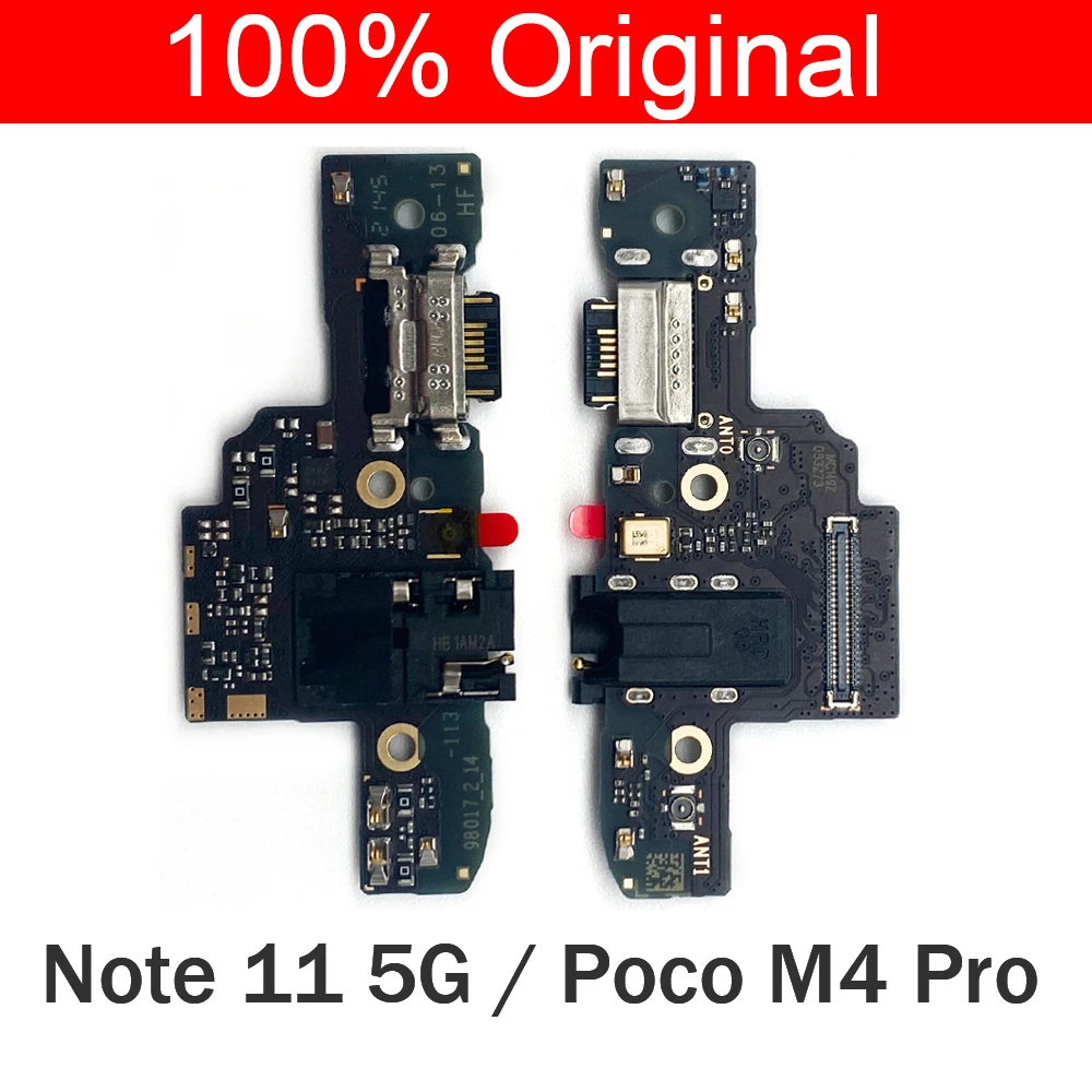 100% Original USB Charger Charging Port Connector Microphone Board Flex For Xiaomi Redmi Note 11 5G / Pocophone Poco M4 Pro