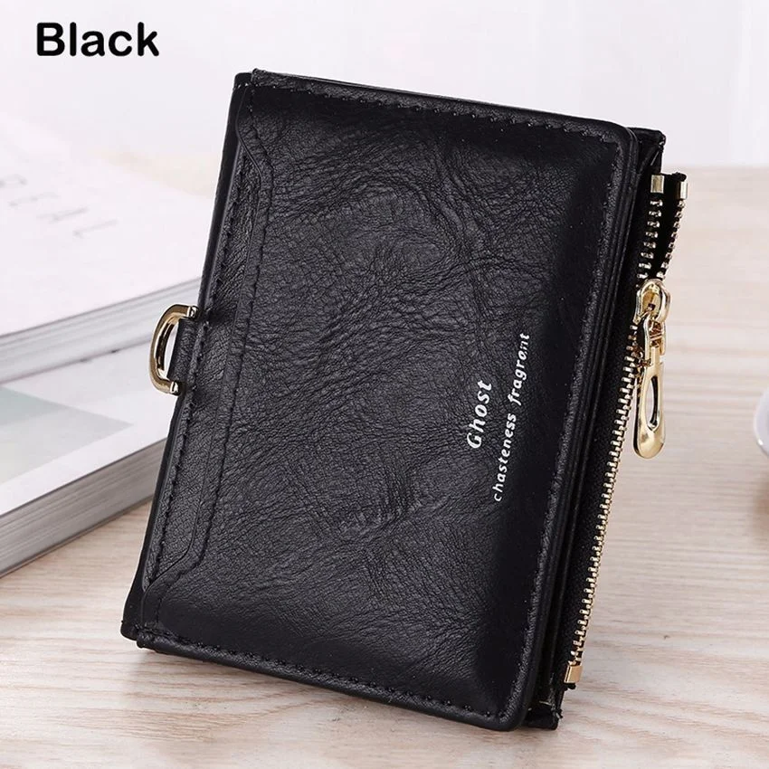 Retro Women\'s Wallet PU Leather Wallet Short Wallet Billfold Ladies Purse Money Clip Coins Purse Card Holder Notecase