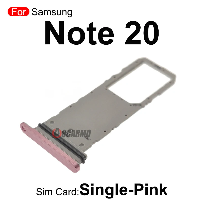 Slot MicroSD Baki Sim Ganda untuk Samsung Galaxy Note 20 Bagian Pengganti Kartu SIM Tunggal