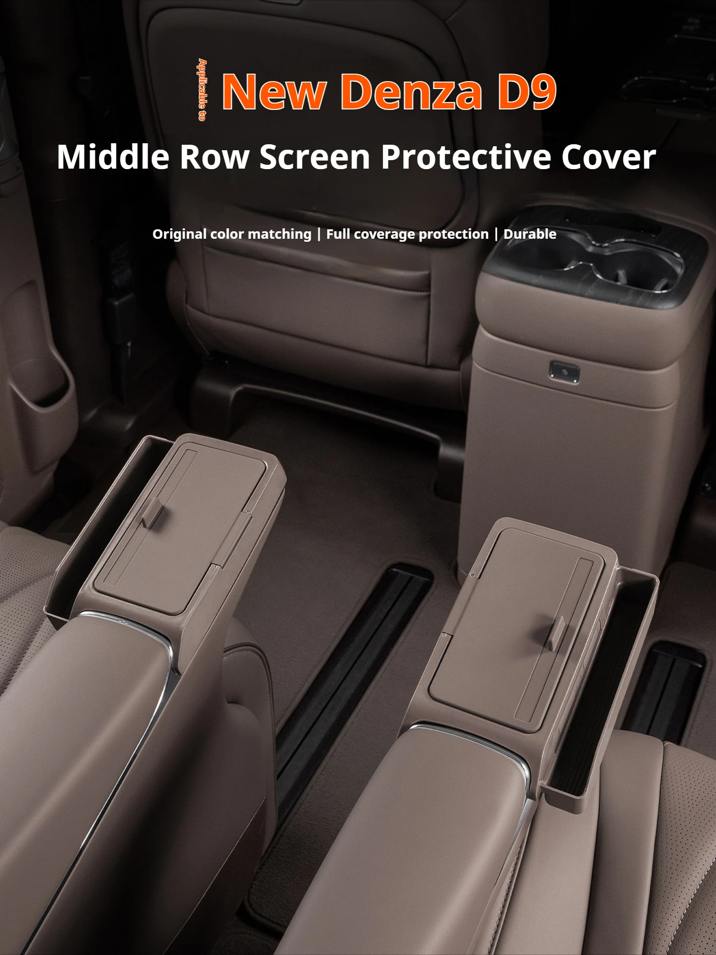 For 2nd Generation DENZA D9 2024-2026 Middle Row Seat Armrest Screen Protector Cover Carrying Storage Bag Interior Accessories