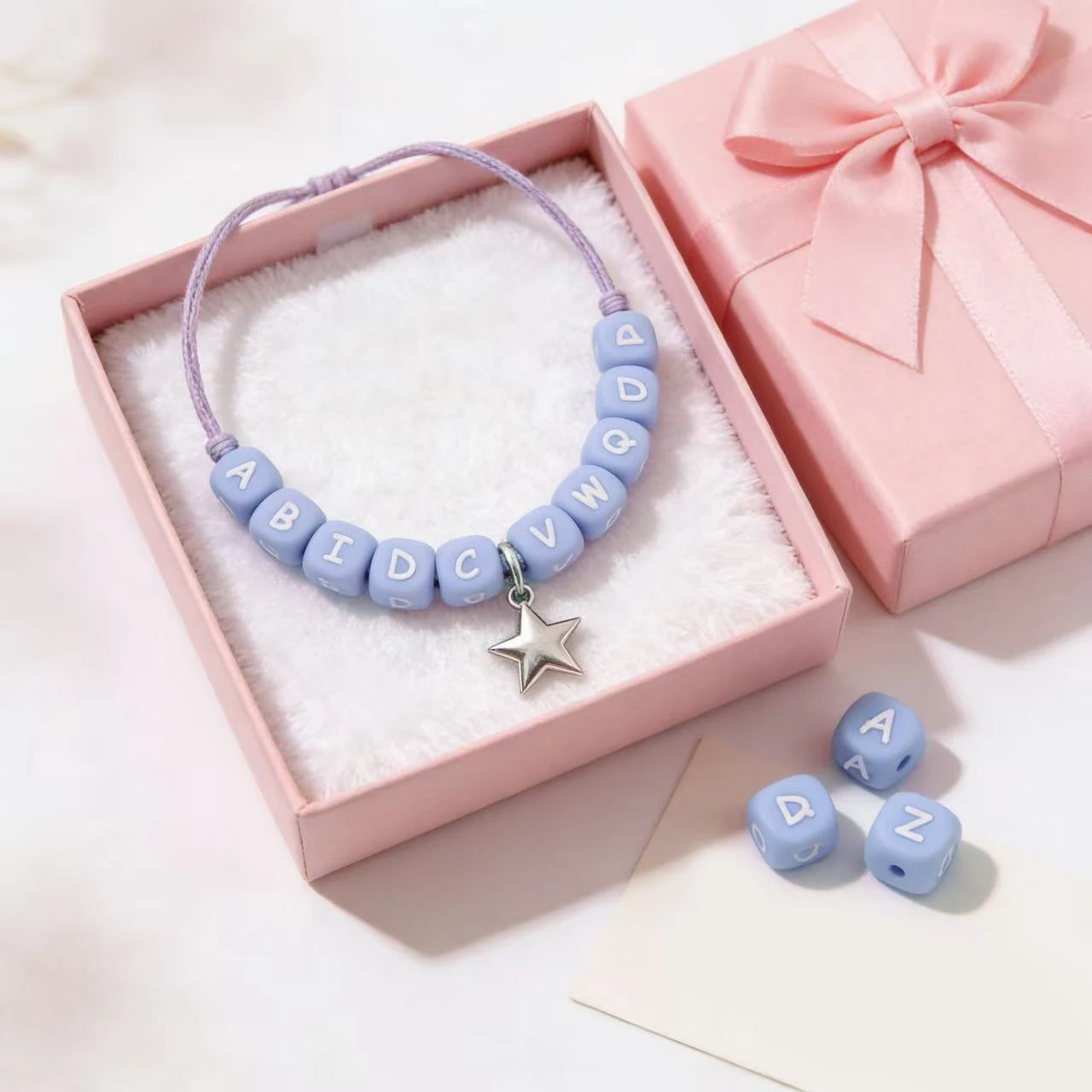 

200Pcs 12mm Mint Green Letters Silicone Beads For Jewelry Making Letters For Bracelets Jewelry Accessories