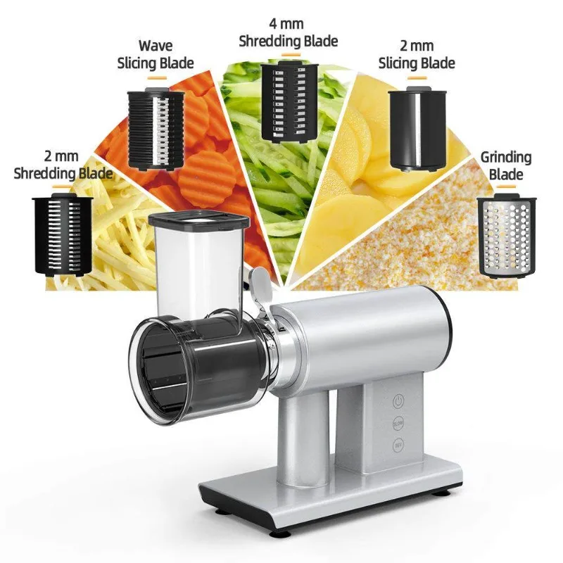 Stainless Steel Food Grinder with Sausage Stuffer, Mini Electric Grinder Quiet Electric Meat Mincer