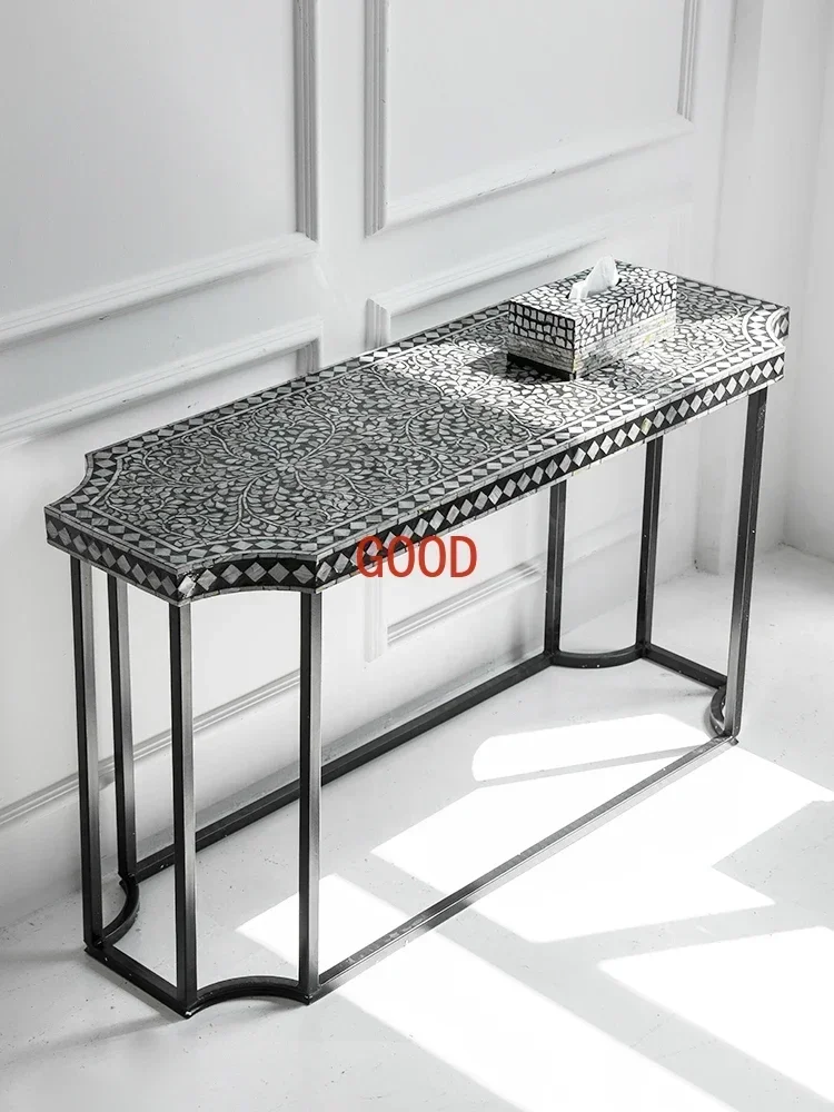 Shell Entrance Terrace Entrance Living Room Entrance Table Side Table Light Luxury Retro