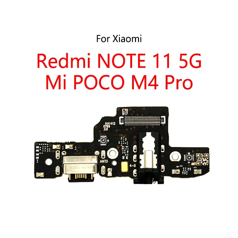 10PCS For Redmi NOTE 11 5G / Mi POCO M4 Pro Pocophone USB Charge Dock Port Socket Jack Connector Flex CableCharging Board