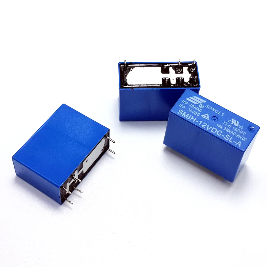 4pcs/lot 16A 6 Pin 5V 6V 9V 12V 24V DC 1NO sealed relay 6 feet Songle brand relay one group of normal open contacts