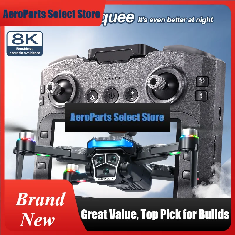 AeroPartsFor Genuine A14Pro Max GPS Brushless 8K Three Camera Optical Flow Obstacle Avoidance Foldable Quadcopter RC Distance Dr