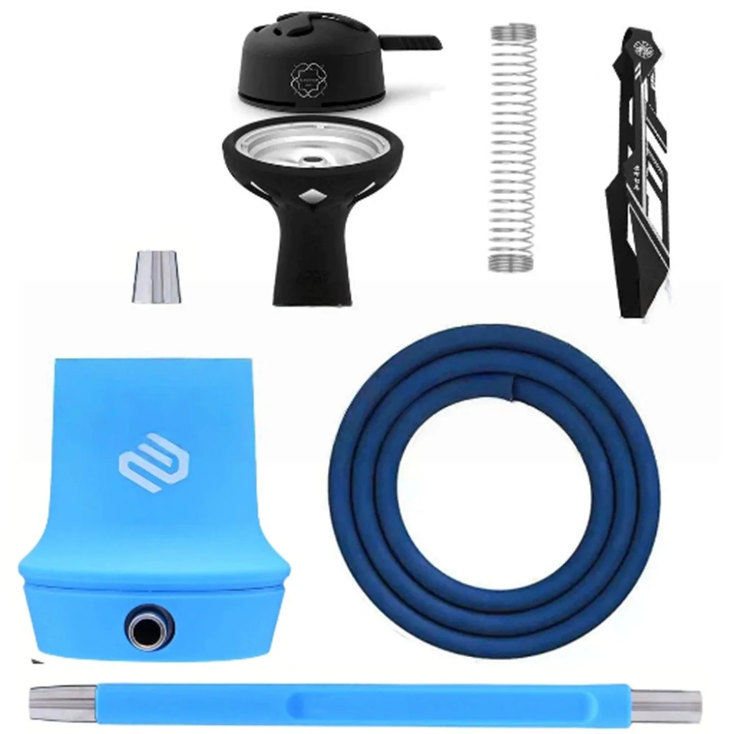 Portable Amotion Roam Hookah With Complete Accessories 1- Hose / Charcoal Pot / Silicone Bowl / Carbon Clip Arabic Shisha Pipe