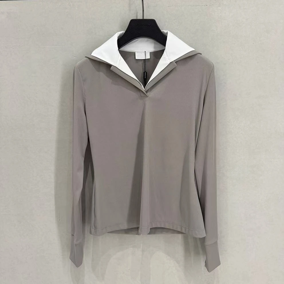 2026 Korean Style Women’s Golf Long Sleeve Top Elegant Sports Casual Shirt Spring Fall Versatile Athletic Wear