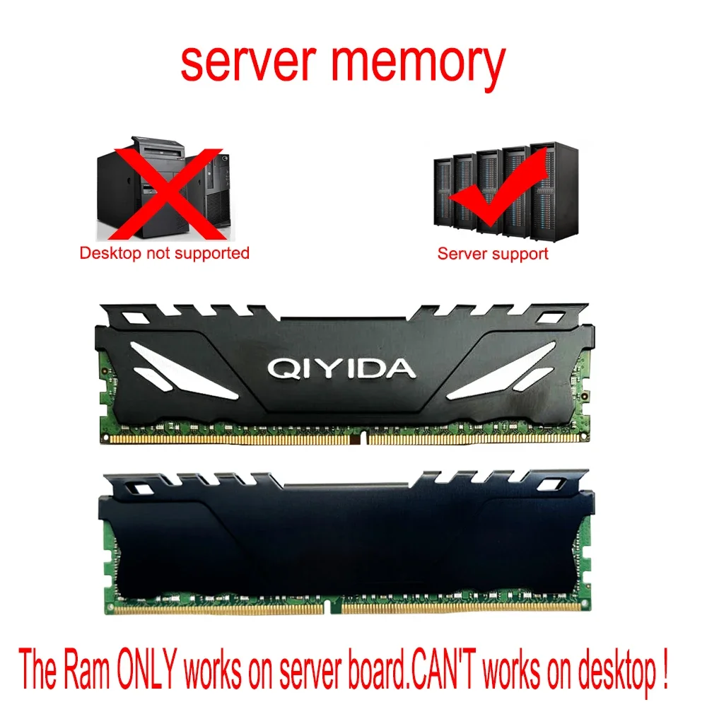 Qiyida ddr4 Ram 8GB 4GB 16GB PC4 2133MHz or 2400MHz 2666MHZ 2400 or 2133 ECC REG Server Memory 8G 16G 4G 32GB RAM