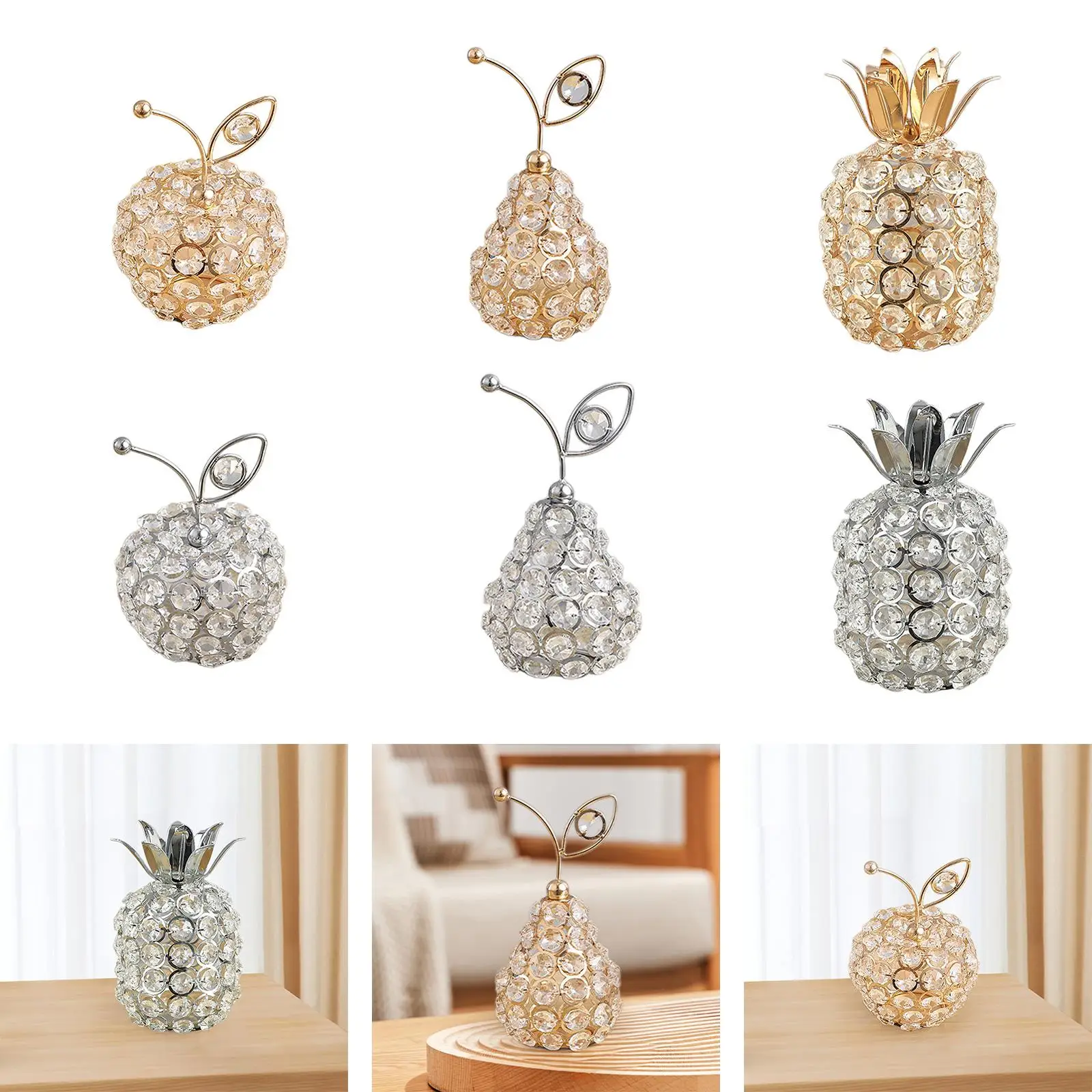 Fruit Statue Modern Design Ideal Gift Fine Workmanship Artificial Fruit Figurine for Mantel Living Room Indoor Cabinet Desk