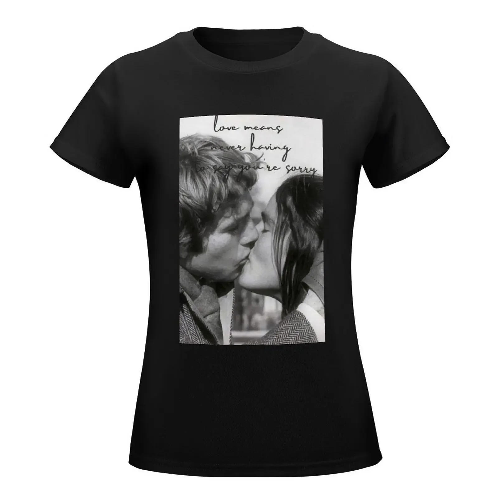 Love story 1970 T-Shirt graphics korean fashion Woman T-shirts