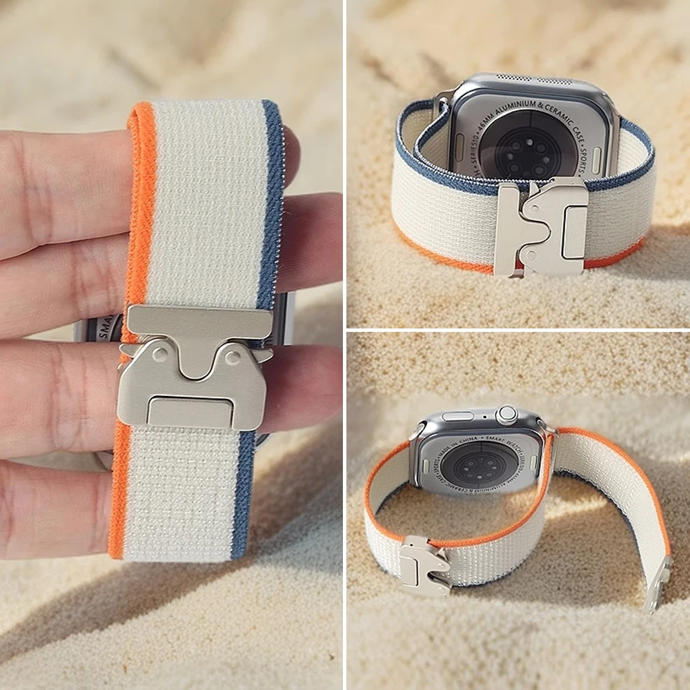 Ремни с петлей Trail для Apple Watch Band 49 мм 46 мм 45 мм 44 42 41 40 38 мм Парашютный браслет correa Series 10 9 8 7 6 5 SE Ultra 2