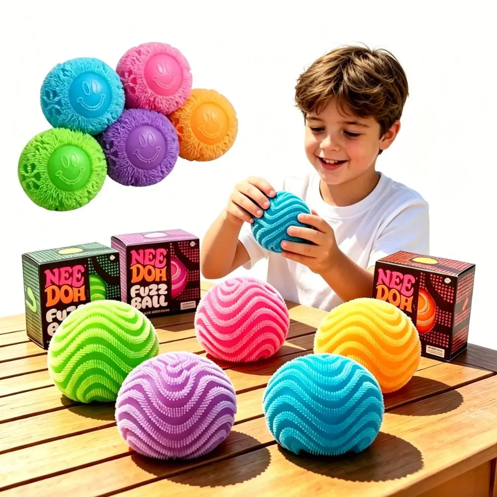 

NeeDoh Fuzz Ball Blind Box Series Desktop Ornament Stress Relief Toys Suitable For People Under Pressure Fun Soft Stress Ball