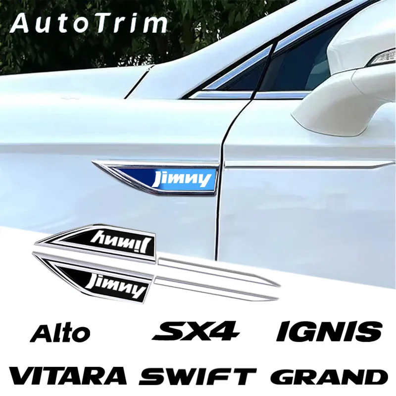 

Auto Door Fender Side Blade Badge Car Sticker For Suzuki Jimny Swift Grand Vitara Ignis Alto Baleno SX4 Samurai S-Cross Celerio
